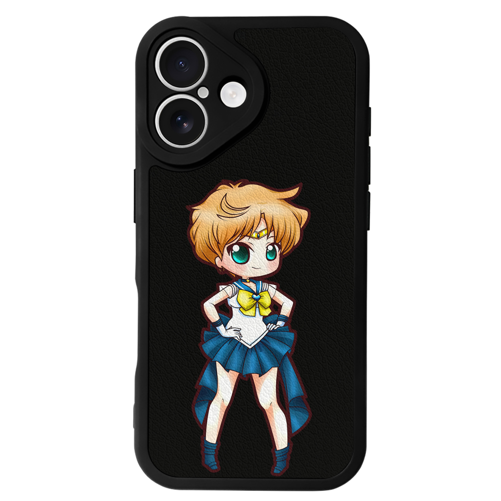 （画像用） 美少女戦士セーラームーン 天王はるか Sailor Moon Tenoh Haruka 【iPhone 16シリーズ対応】シリコンスマホケース（レザー調） 材質：シリコン